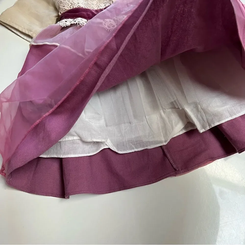 Perfect Fall Thanksgiving Holiday Photos Evie’s Closet Plum Lace Velvet Dress
